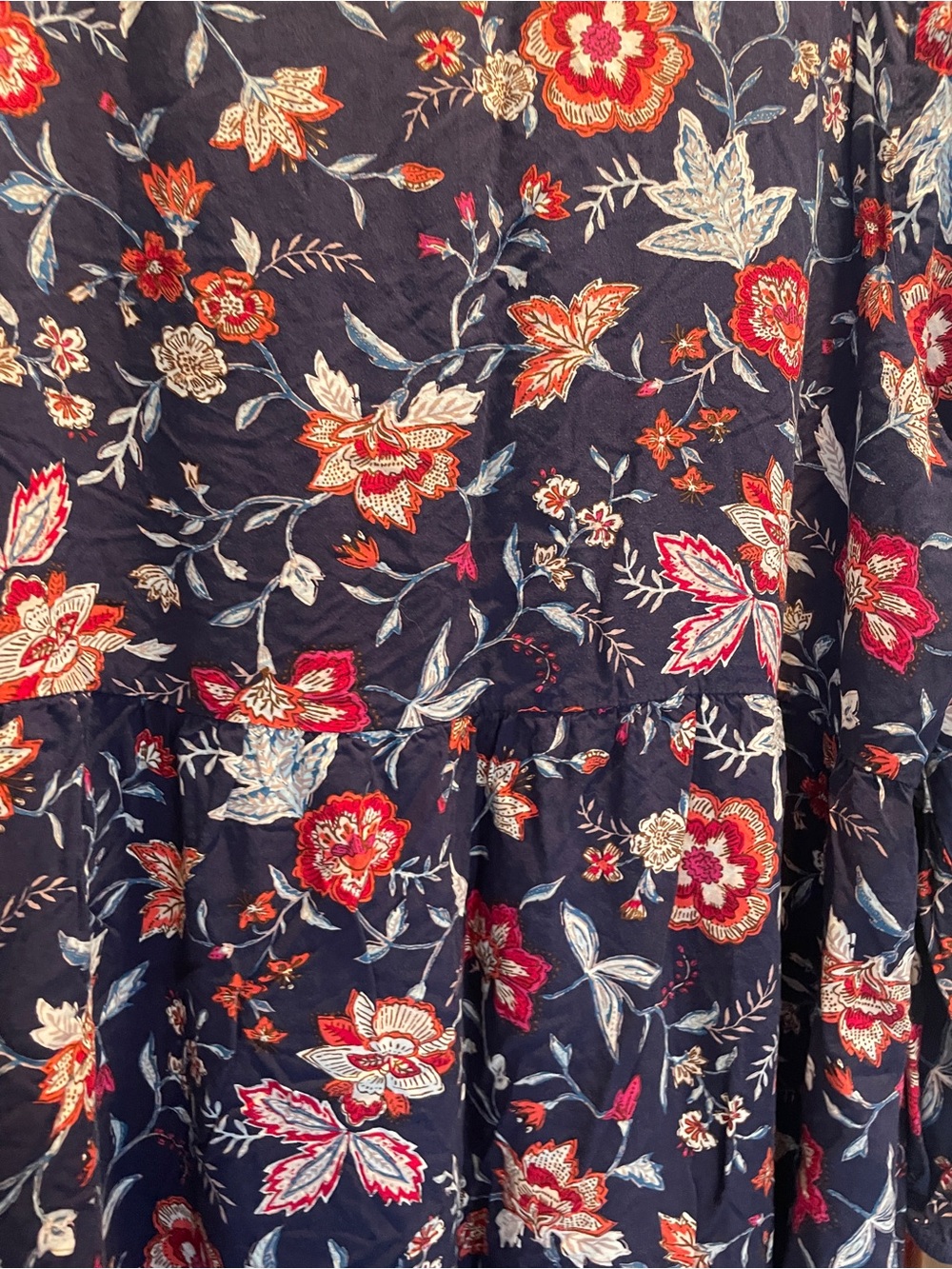 Old Navy Navy Floral dress with Pink & Cream Accents size XXL - Picture 7 of 8